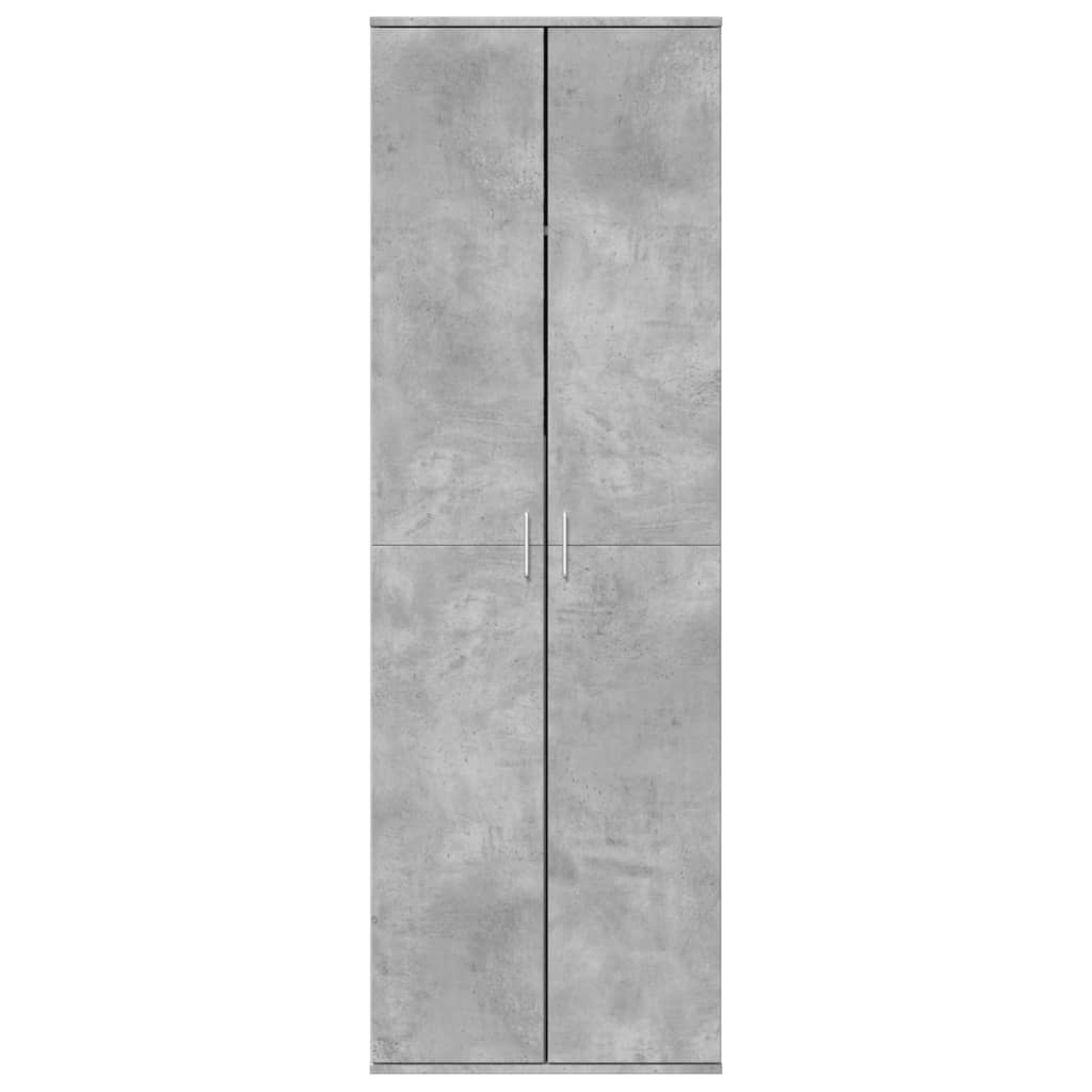 Hoge kast 60x35x180 cm bewerkt hout betongrijs is nu te koop bij PeponiXL, paradijselijk wonen!