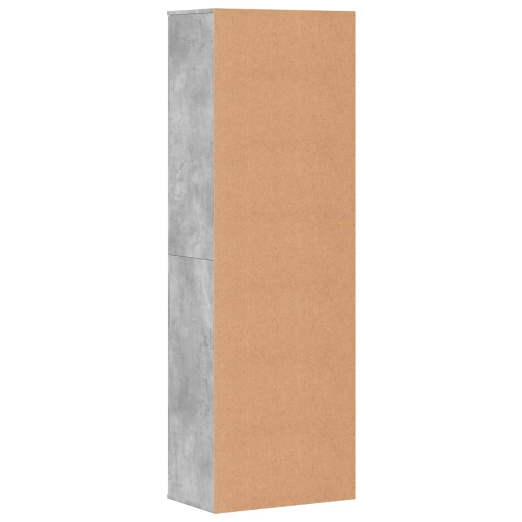 Hoge kast 60x35x180 cm bewerkt hout betongrijs is nu te koop bij PeponiXL, paradijselijk wonen!