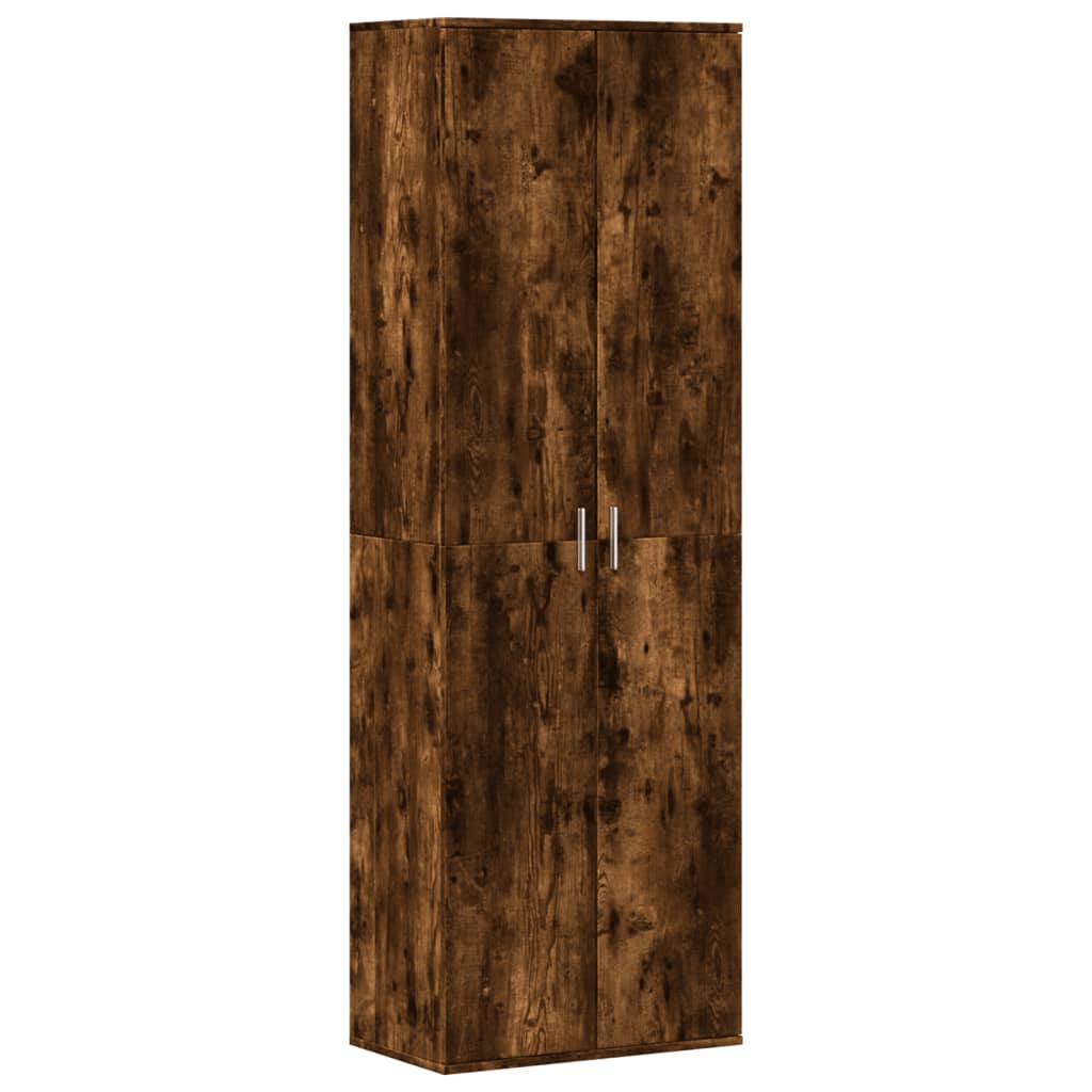 Hoge kast 60x35x180 cm bewerkt hout gerookt eikenkleurig is nu te koop bij PeponiXL, paradijselijk wonen!