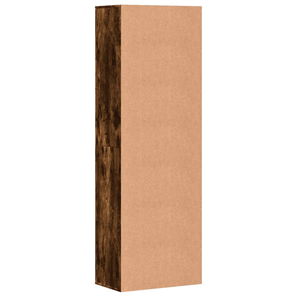 Hoge kast 60x35x180 cm bewerkt hout gerookt eikenkleurig is nu te koop bij PeponiXL, paradijselijk wonen!