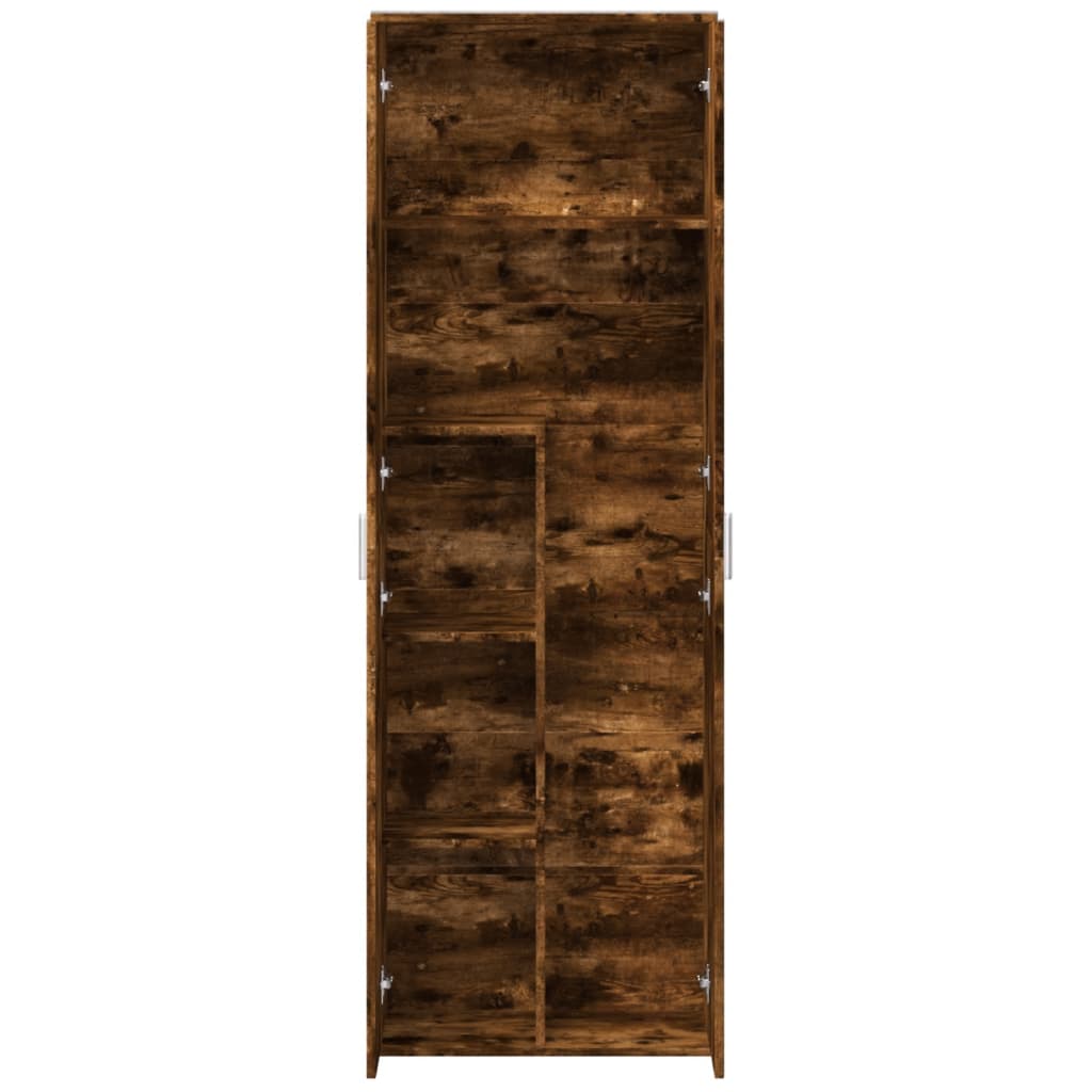 Hoge kast 60x35x180 cm bewerkt hout gerookt eikenkleurig is nu te koop bij PeponiXL, paradijselijk wonen!