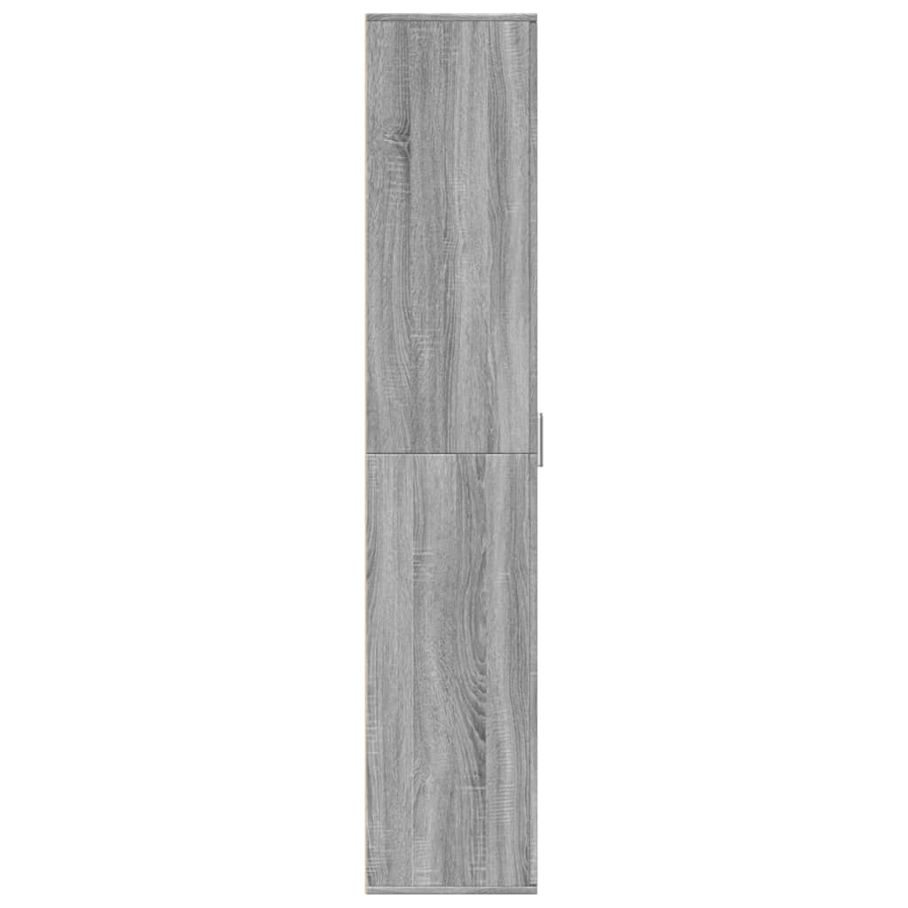 Hoge kast 60x35x180 cm bewerkt hout grijs sonoma eikenkleurig is nu te koop bij PeponiXL, paradijselijk wonen!