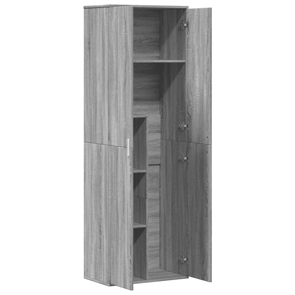 Hoge kast 60x35x180 cm bewerkt hout grijs sonoma eikenkleurig is nu te koop bij PeponiXL, paradijselijk wonen!