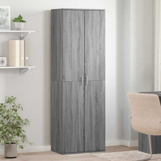 Hoge kast 60x35x180 cm bewerkt hout grijs sonoma eikenkleurig is nu te koop bij PeponiXL, paradijselijk wonen!