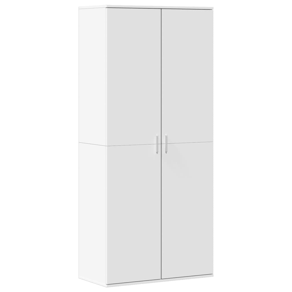 Schoenenkast 80x39x178 cm bewerkt hout wit is nu te koop bij PeponiXL, paradijselijk wonen!
