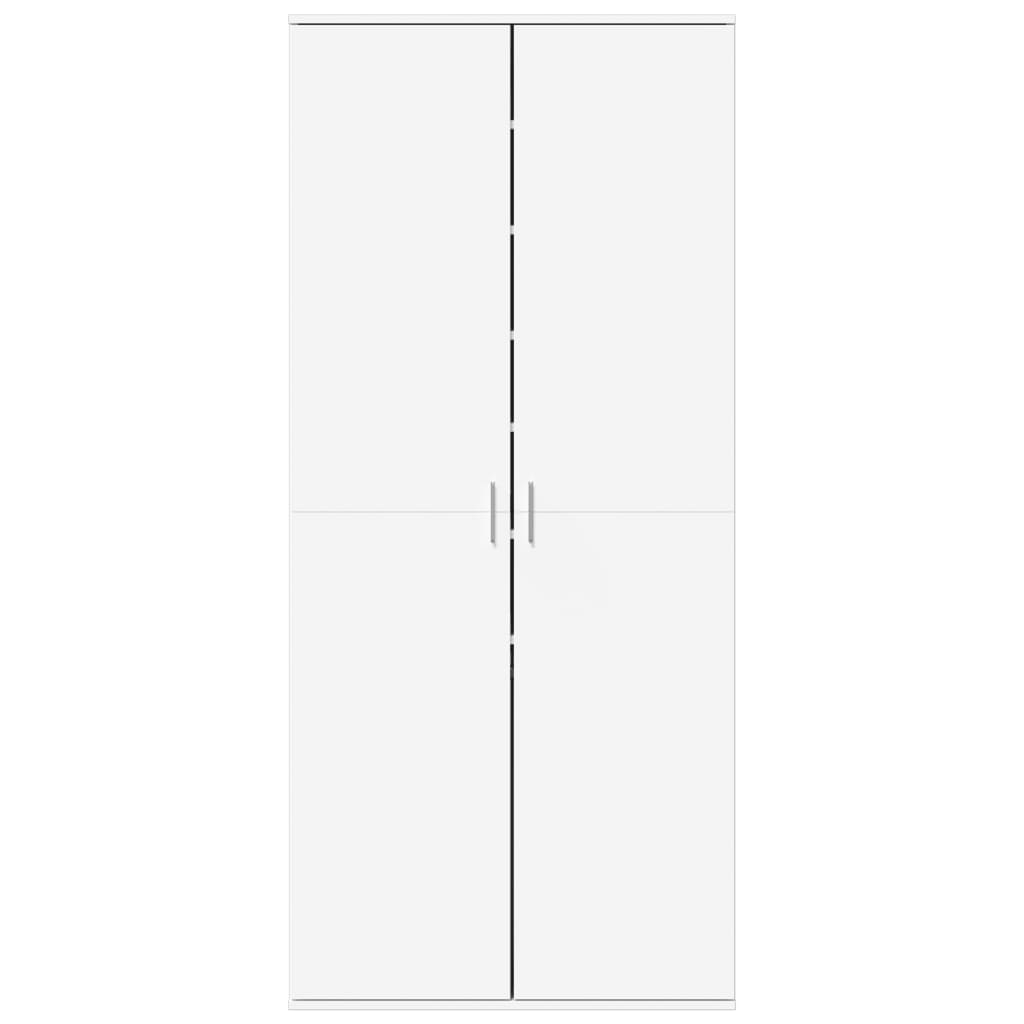 Schoenenkast 80x39x178 cm bewerkt hout wit is nu te koop bij PeponiXL, paradijselijk wonen!