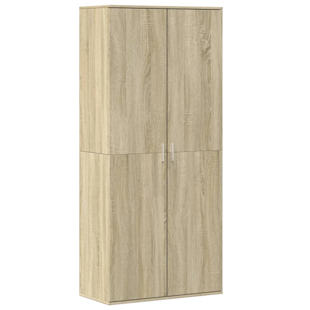 Schoenenkast 80x39x178 cm spaanplaat sonoma eikenkleurig is nu te koop bij PeponiXL, paradijselijk wonen!