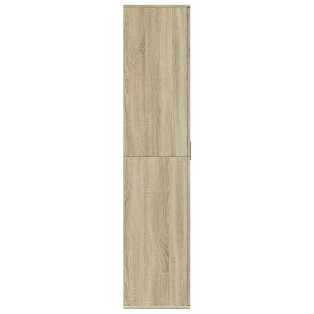 Schoenenkast 80x39x178 cm spaanplaat sonoma eikenkleurig is nu te koop bij PeponiXL, paradijselijk wonen!