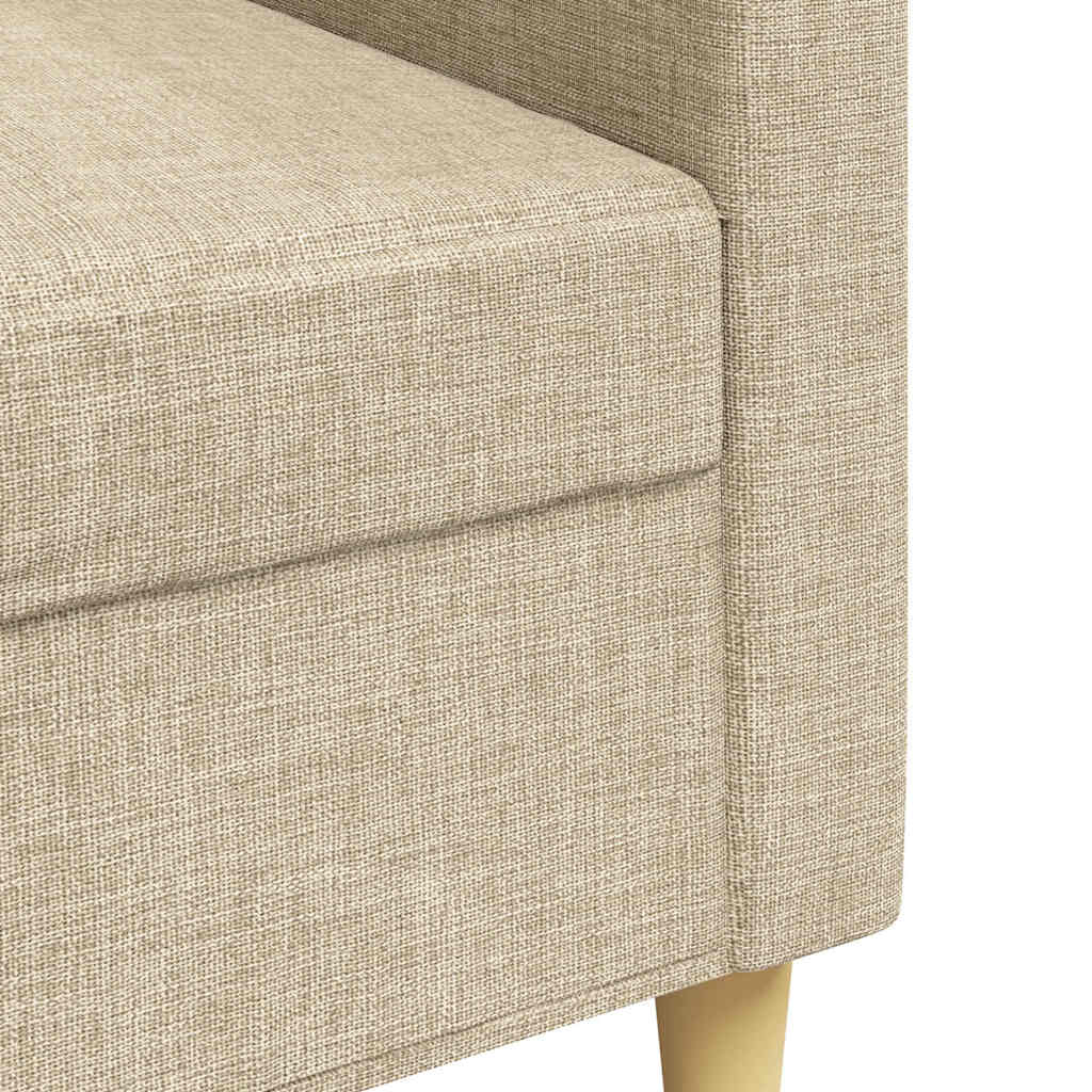 Driezitsbank 210 cm stof crème is nu te koop bij PeponiXL, paradijselijk wonen!