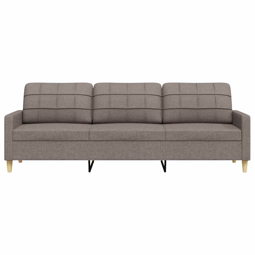 Driezitsbank 210 cm stof taupe is nu te koop bij PeponiXL, paradijselijk wonen!