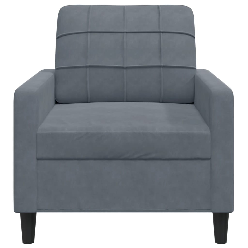 Fauteuil 60 cm fluweel donkergrijs is nu te koop bij PeponiXL, paradijselijk wonen!
