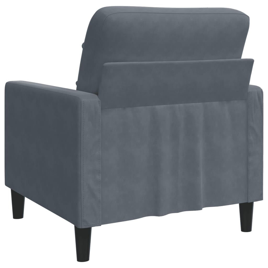 Fauteuil 60 cm fluweel donkergrijs is nu te koop bij PeponiXL, paradijselijk wonen!