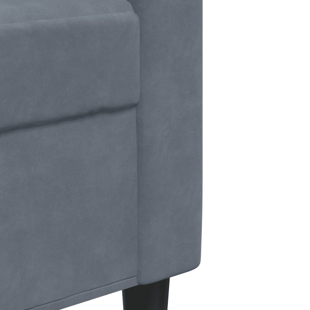 Fauteuil 60 cm fluweel donkergrijs is nu te koop bij PeponiXL, paradijselijk wonen!