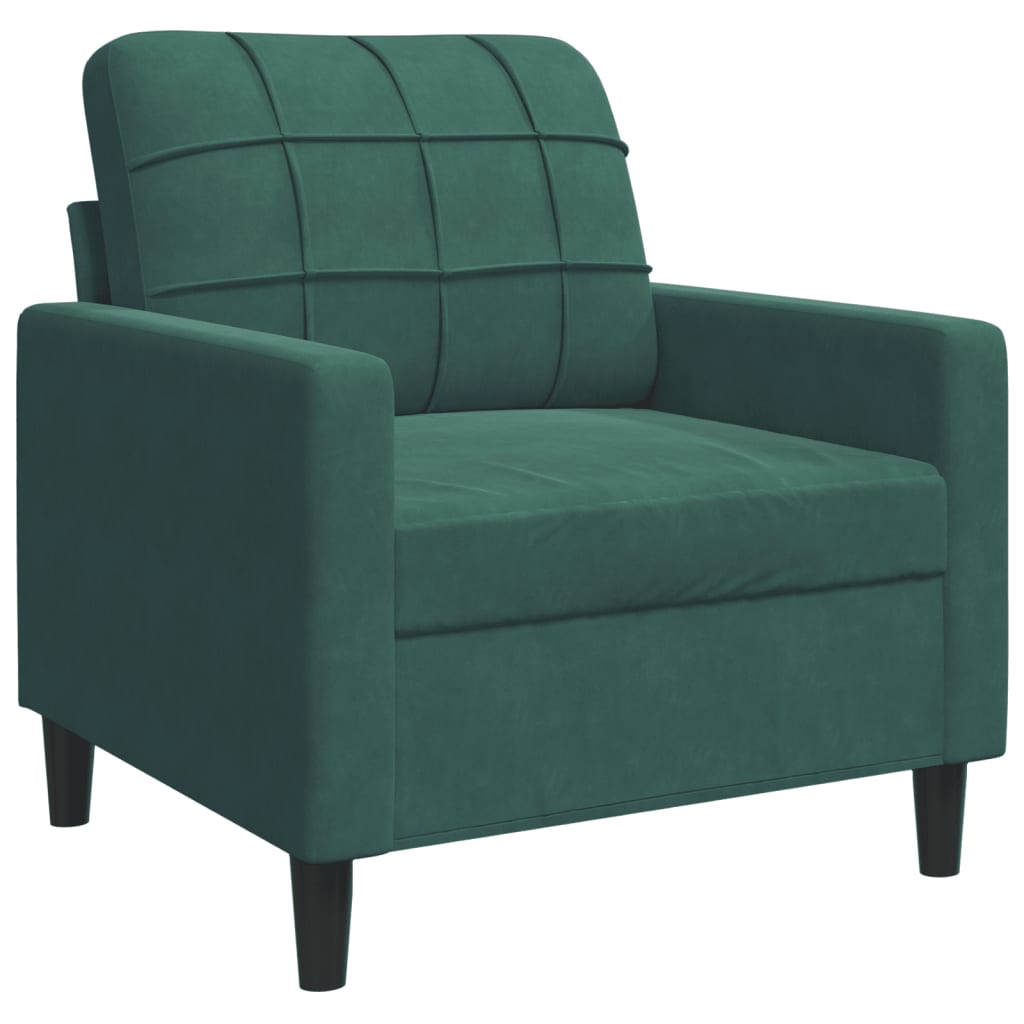 Fauteuil 60 cm fluweel donkergroen is nu te koop bij PeponiXL, paradijselijk wonen!