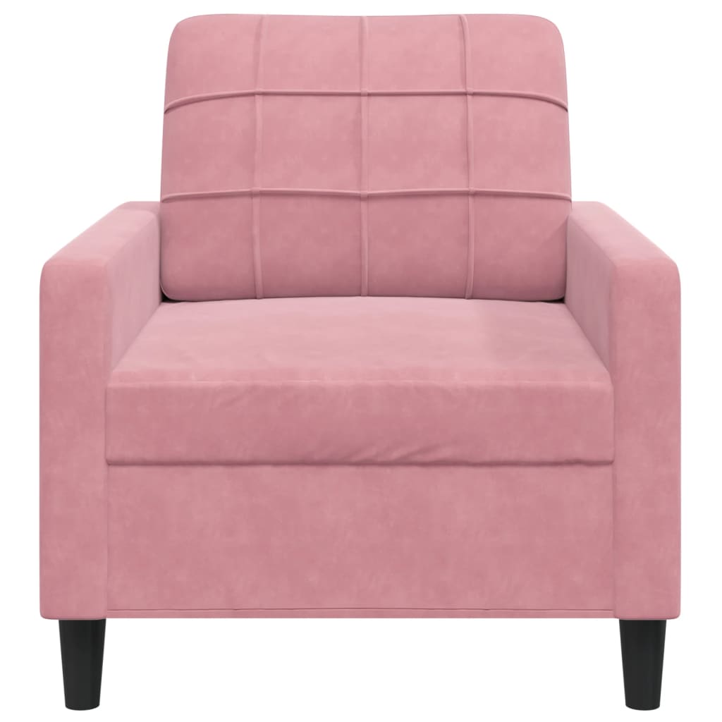 Fauteuil 60 cm fluweel roze is nu te koop bij PeponiXL, paradijselijk wonen!