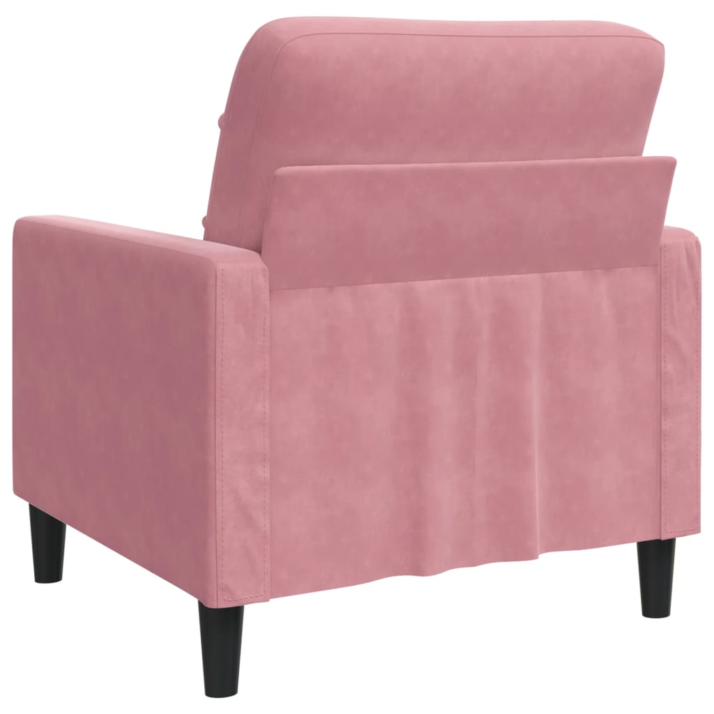 Fauteuil 60 cm fluweel roze is nu te koop bij PeponiXL, paradijselijk wonen!