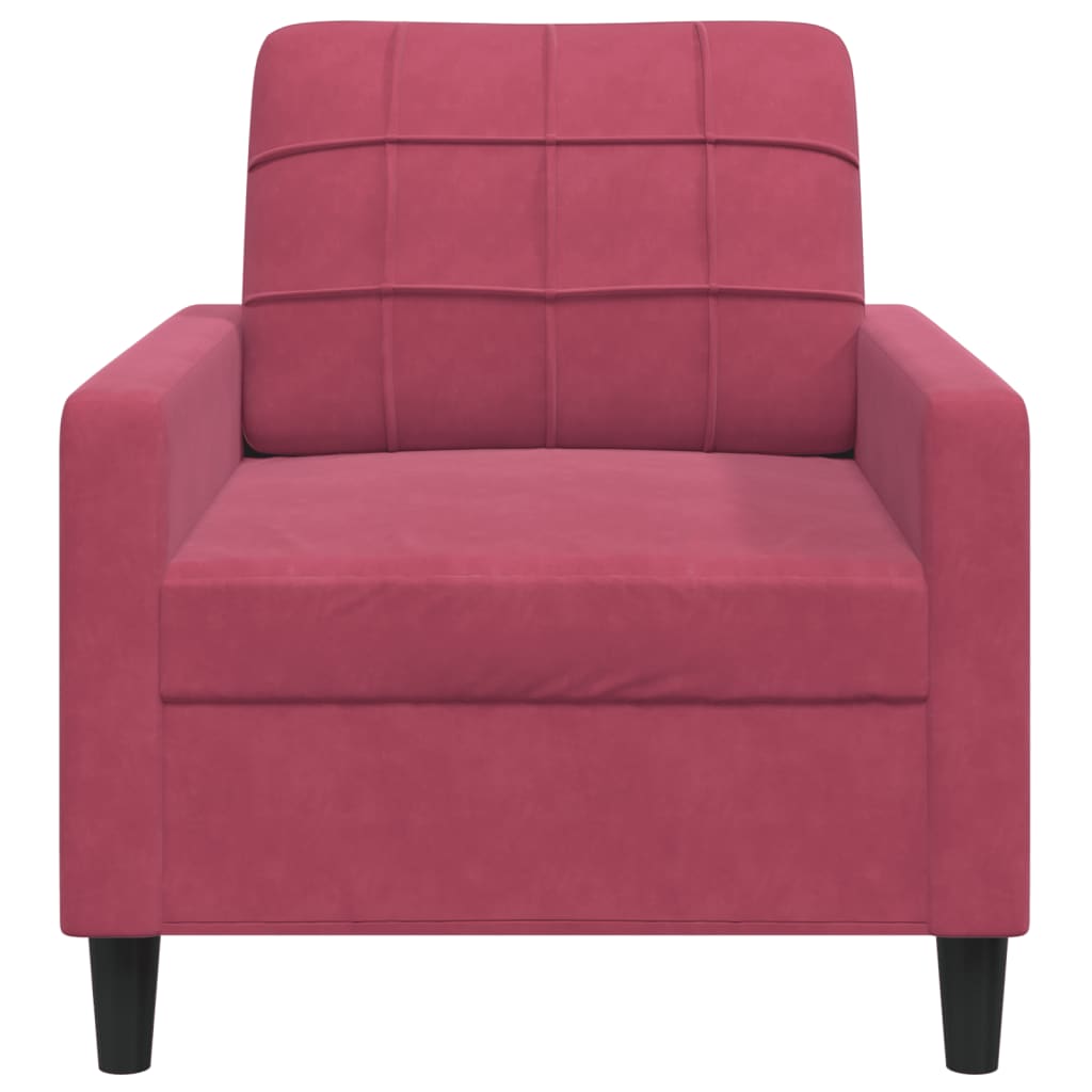 Fauteuil 60 cm fluweel wijnrood is nu te koop bij PeponiXL, paradijselijk wonen!