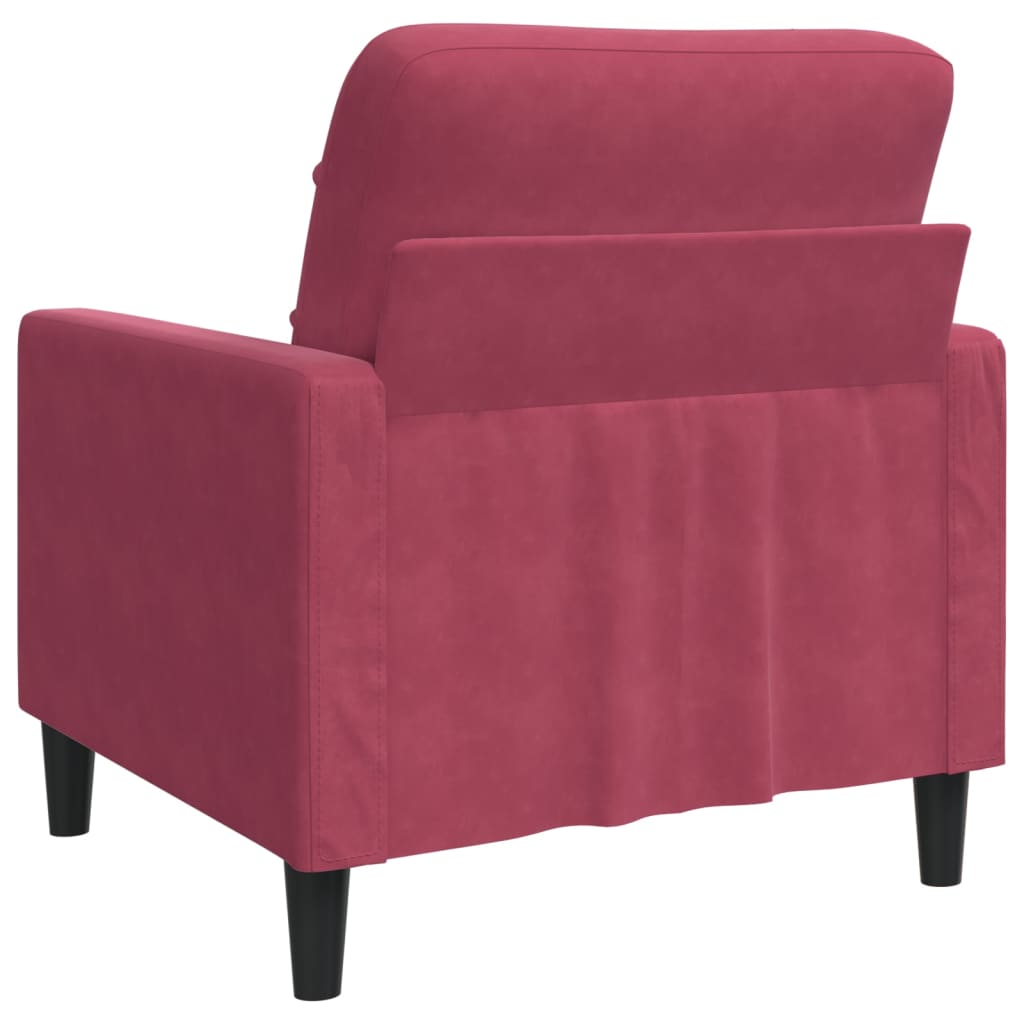 Fauteuil 60 cm fluweel wijnrood is nu te koop bij PeponiXL, paradijselijk wonen!