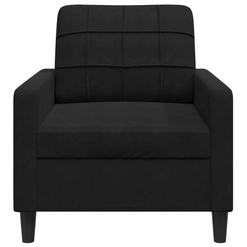 Fauteuil 60 cm fluweel zwart is nu te koop bij PeponiXL, paradijselijk wonen!