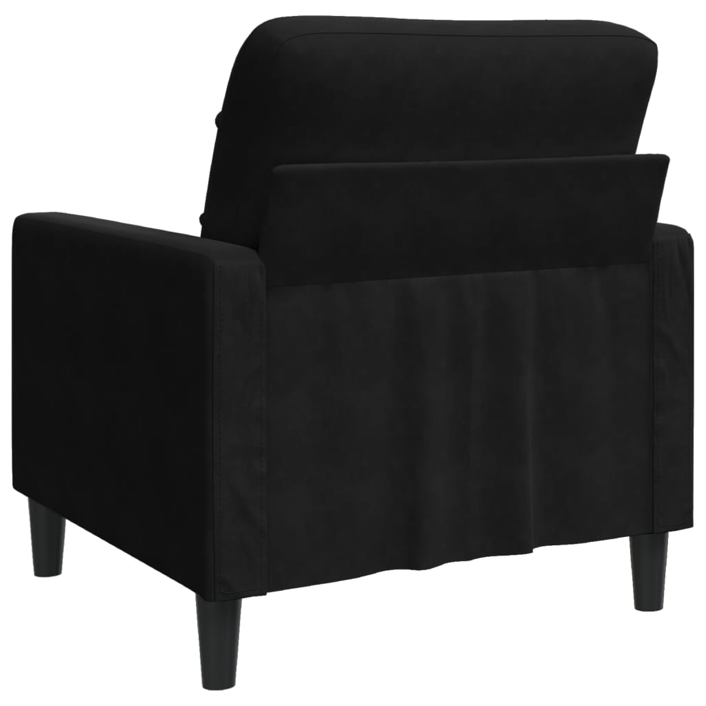 Fauteuil 60 cm fluweel zwart is nu te koop bij PeponiXL, paradijselijk wonen!