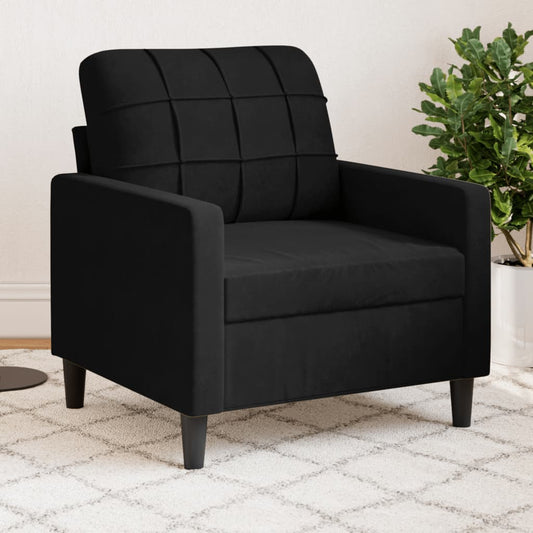 Fauteuil 60 cm fluweel zwart is nu te koop bij PeponiXL, paradijselijk wonen!