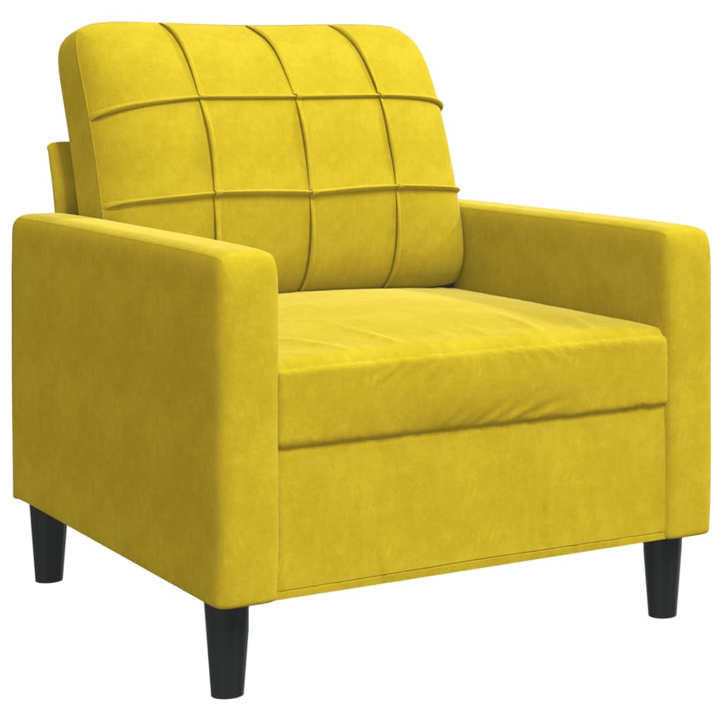 Fauteuil 60 cm fluweel geel is nu te koop bij PeponiXL, paradijselijk wonen!