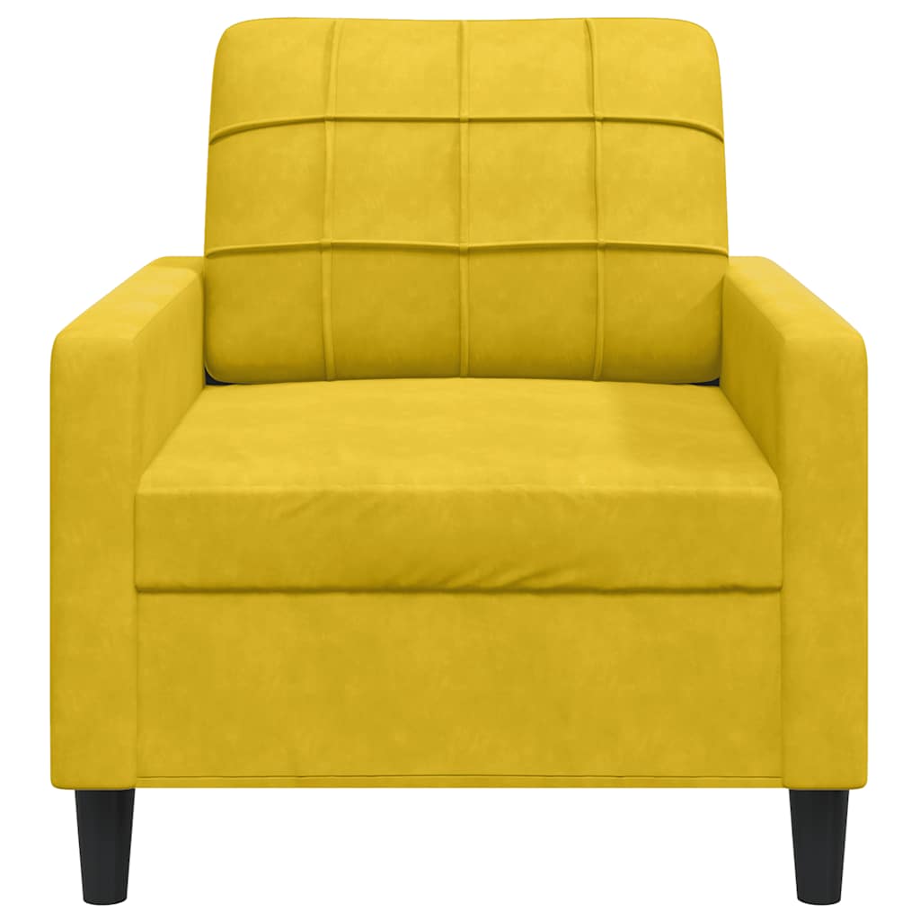 Fauteuil 60 cm fluweel geel is nu te koop bij PeponiXL, paradijselijk wonen!