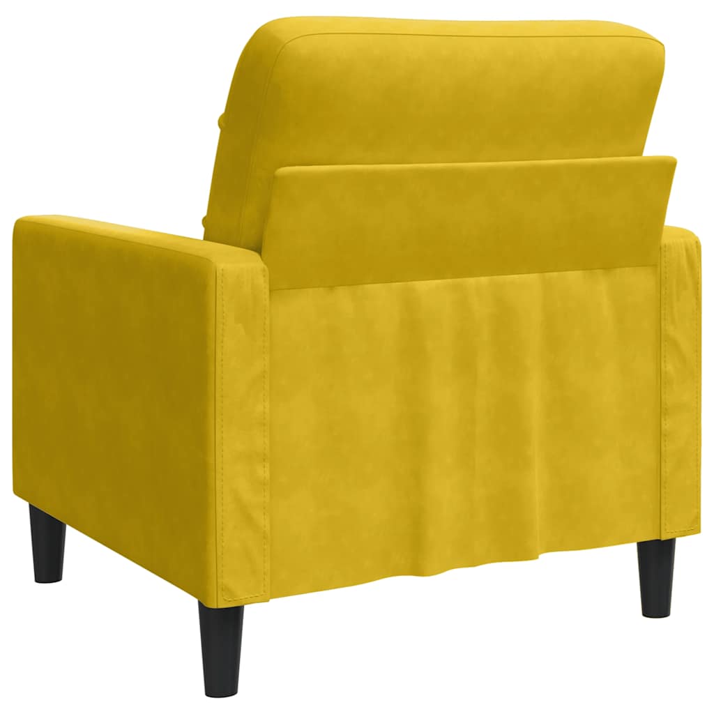 Fauteuil 60 cm fluweel geel is nu te koop bij PeponiXL, paradijselijk wonen!