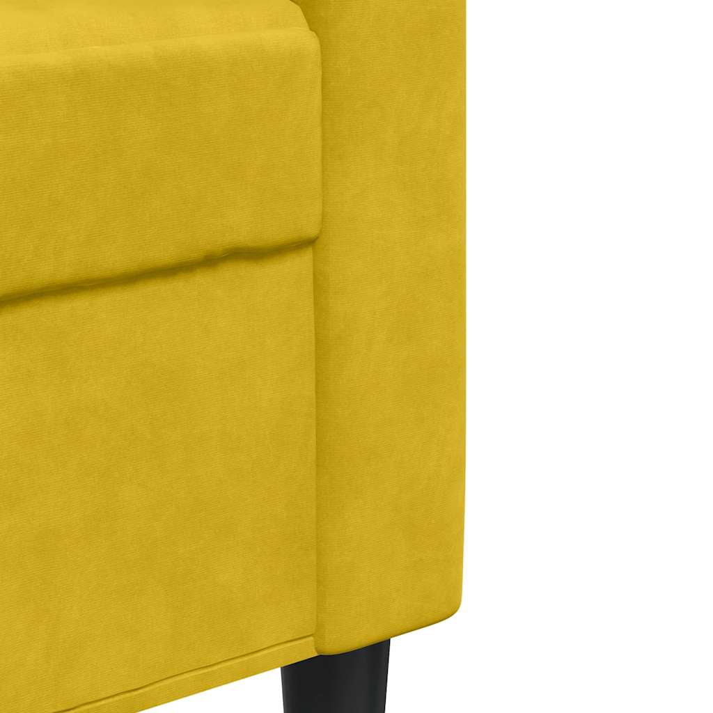 Fauteuil 60 cm fluweel geel is nu te koop bij PeponiXL, paradijselijk wonen!