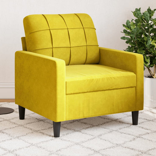 Fauteuil 60 cm fluweel geel is nu te koop bij PeponiXL, paradijselijk wonen!
