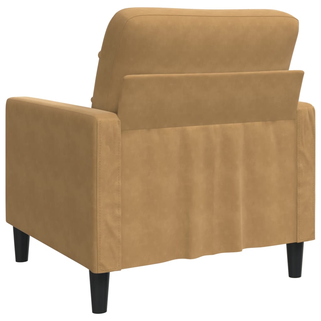 Fauteuil 60 cm fluweel bruin is nu te koop bij PeponiXL, paradijselijk wonen!