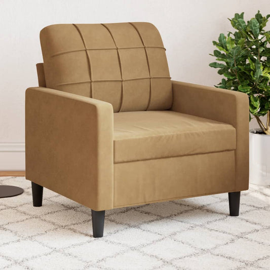 Fauteuil 60 cm fluweel bruin is nu te koop bij PeponiXL, paradijselijk wonen!