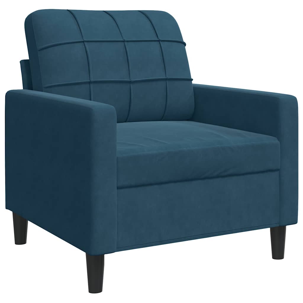 Fauteuil 60 cm fluweel blauw is nu te koop bij PeponiXL, paradijselijk wonen!