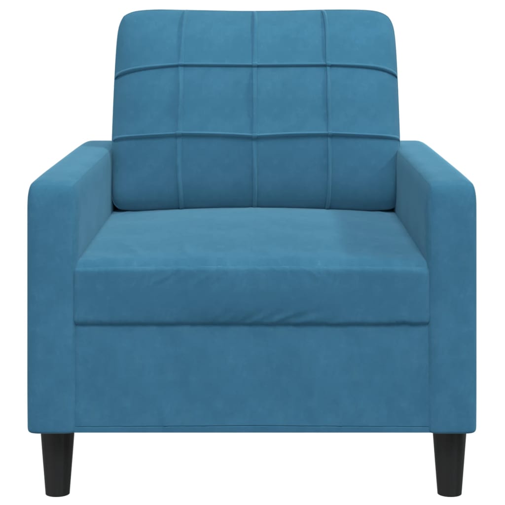 Fauteuil 60 cm fluweel blauw is nu te koop bij PeponiXL, paradijselijk wonen!