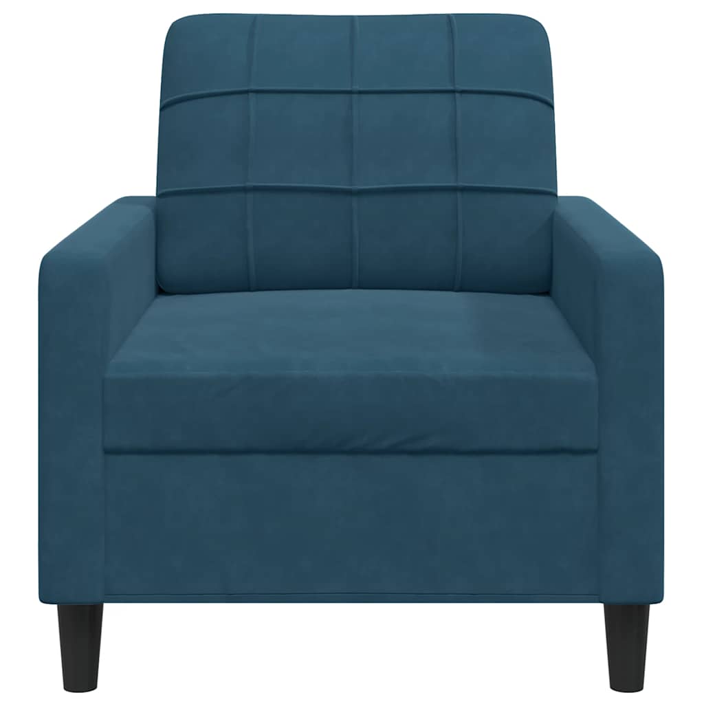 Fauteuil 60 cm fluweel blauw is nu te koop bij PeponiXL, paradijselijk wonen!