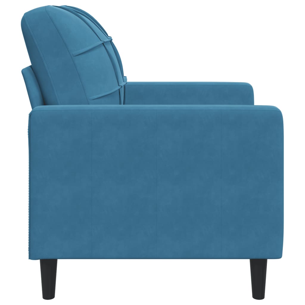 Fauteuil 60 cm fluweel blauw is nu te koop bij PeponiXL, paradijselijk wonen!