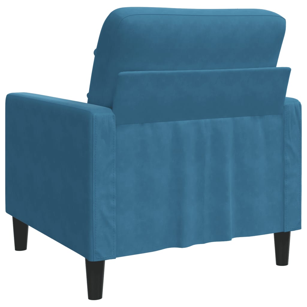 Fauteuil 60 cm fluweel blauw is nu te koop bij PeponiXL, paradijselijk wonen!