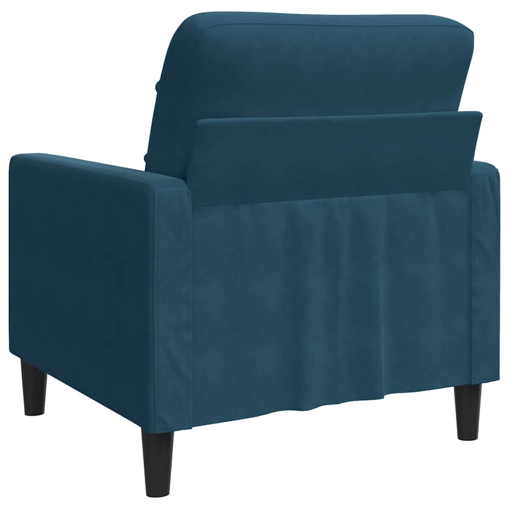 Fauteuil 60 cm fluweel blauw is nu te koop bij PeponiXL, paradijselijk wonen!