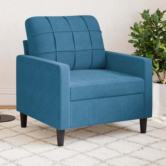 Fauteuil 60 cm fluweel blauw is nu te koop bij PeponiXL, paradijselijk wonen!