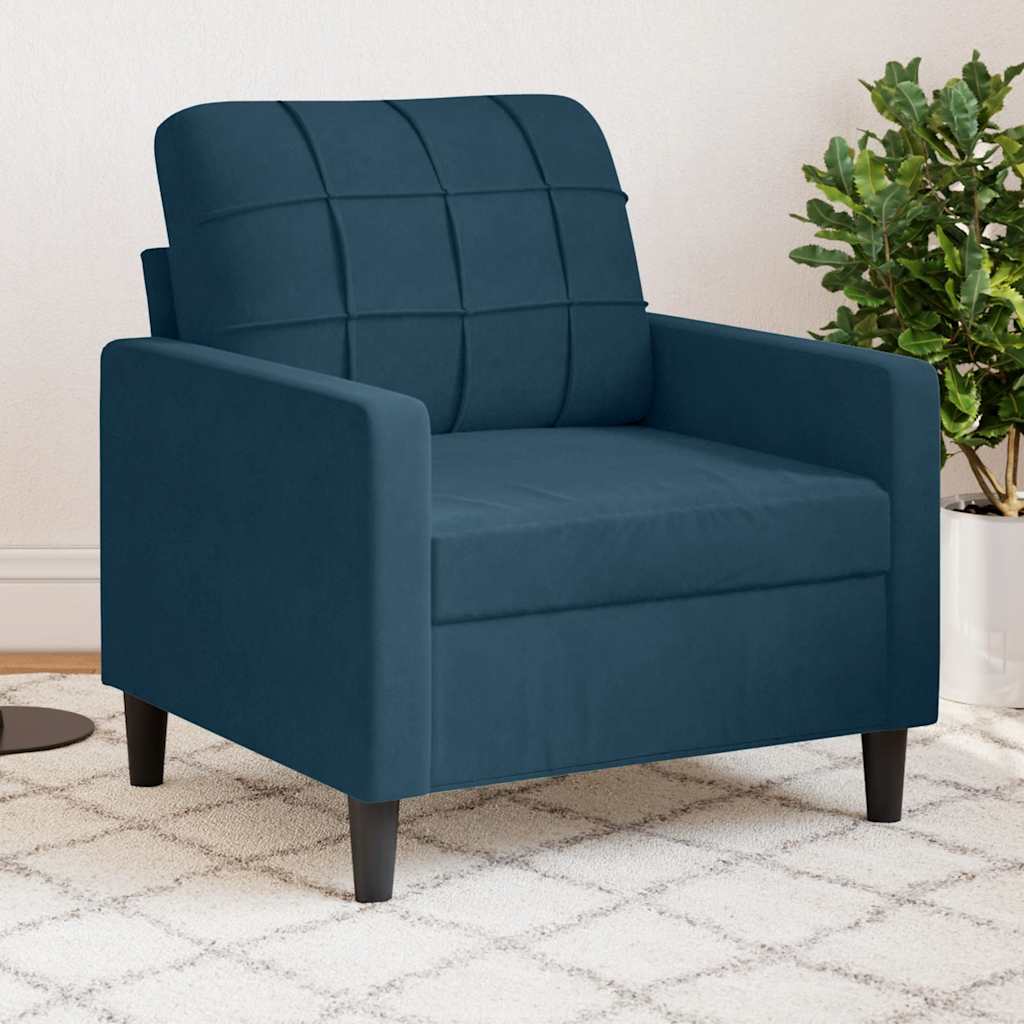 Fauteuil 60 cm fluweel blauw is nu te koop bij PeponiXL, paradijselijk wonen!