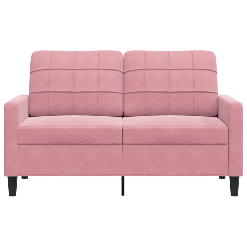Tweezitsbank 120 cm fluweel roze is nu te koop bij PeponiXL, paradijselijk wonen!
