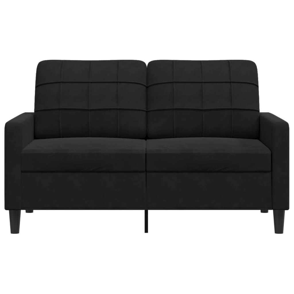 Tweezitsbank 120 cm fluweel zwart is nu te koop bij PeponiXL, paradijselijk wonen!