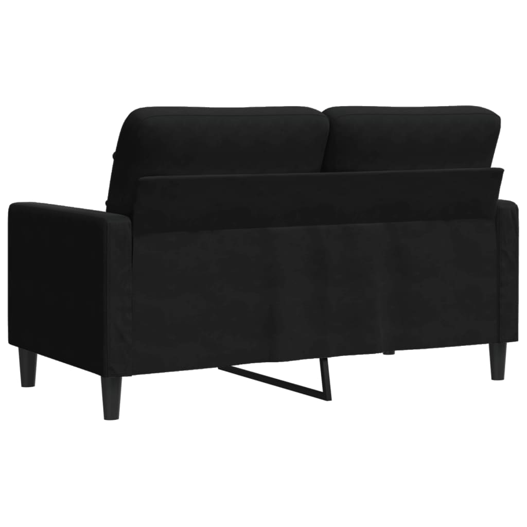 Tweezitsbank 120 cm fluweel zwart is nu te koop bij PeponiXL, paradijselijk wonen!