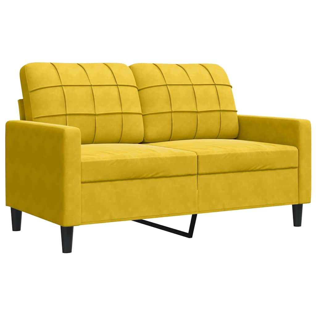 Tweezitsbank 120 cm fluweel geel is nu te koop bij PeponiXL, paradijselijk wonen!