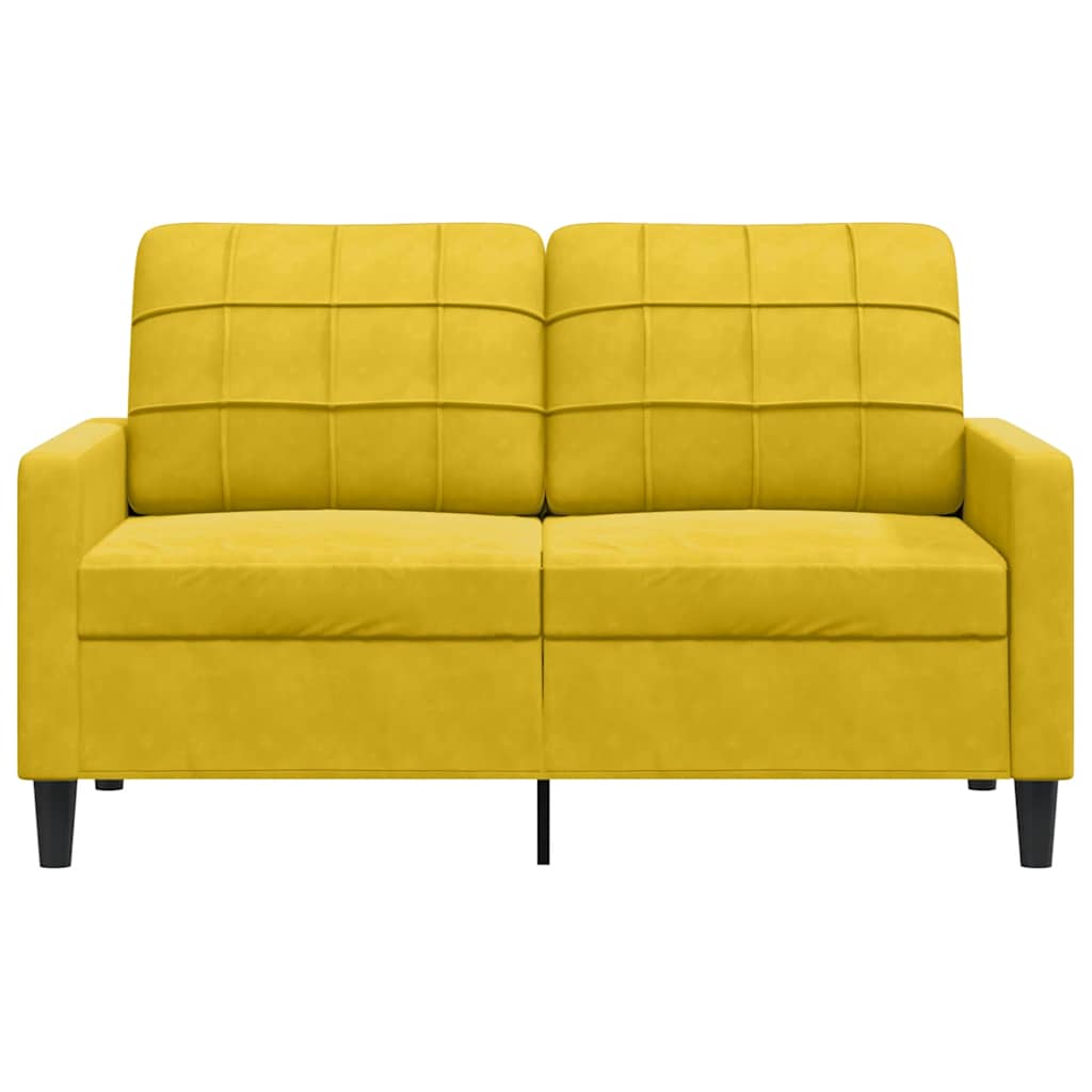 Tweezitsbank 120 cm fluweel geel is nu te koop bij PeponiXL, paradijselijk wonen!