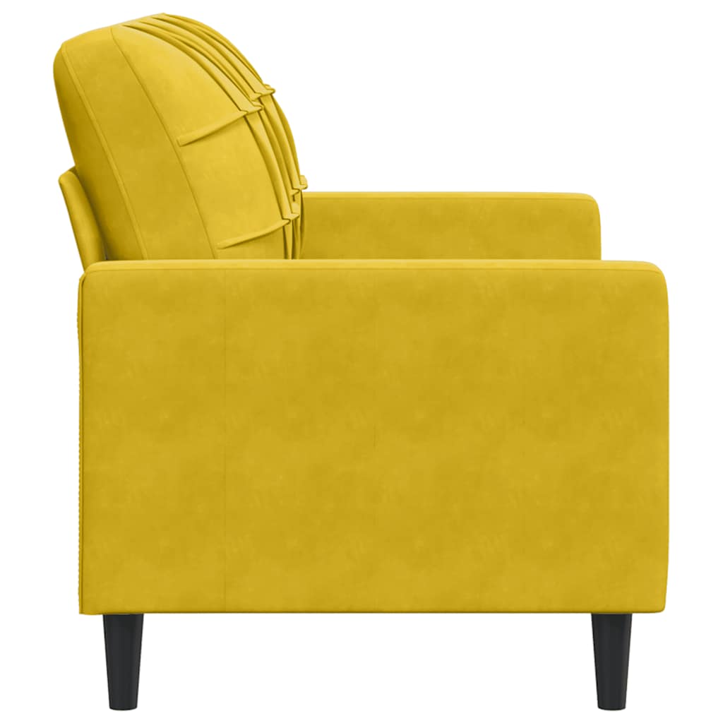 Tweezitsbank 120 cm fluweel geel is nu te koop bij PeponiXL, paradijselijk wonen!