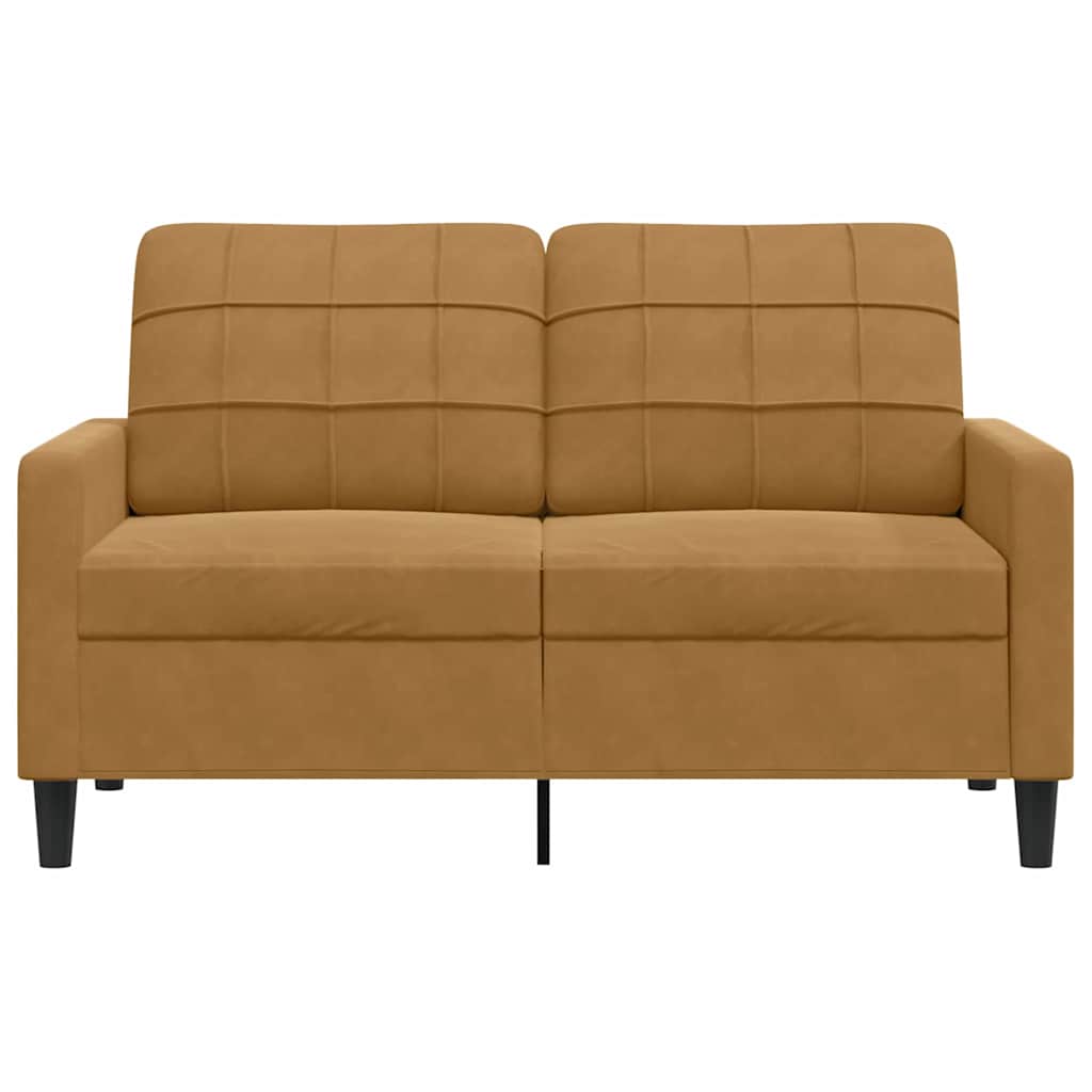 Tweezitsbank 120 cm fluweel bruin is nu te koop bij PeponiXL, paradijselijk wonen!
