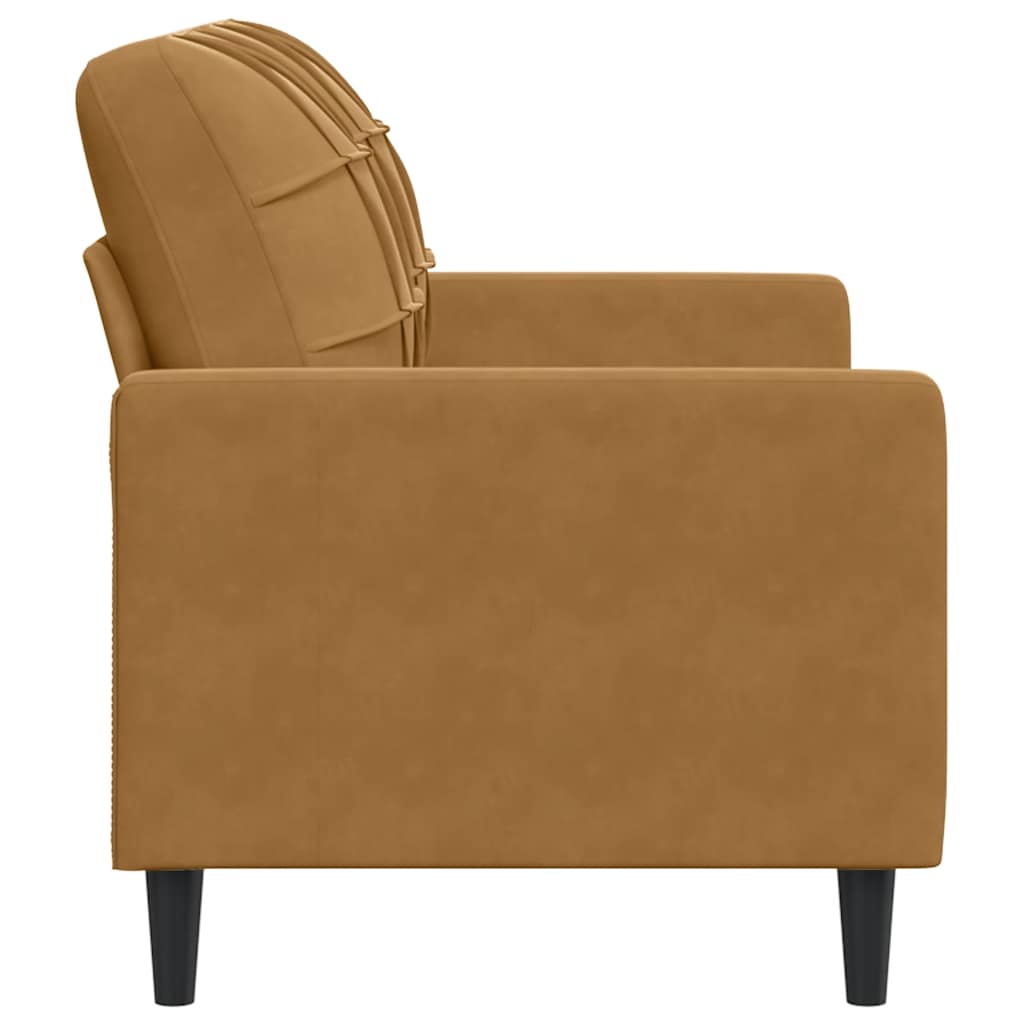 Tweezitsbank 120 cm fluweel bruin is nu te koop bij PeponiXL, paradijselijk wonen!