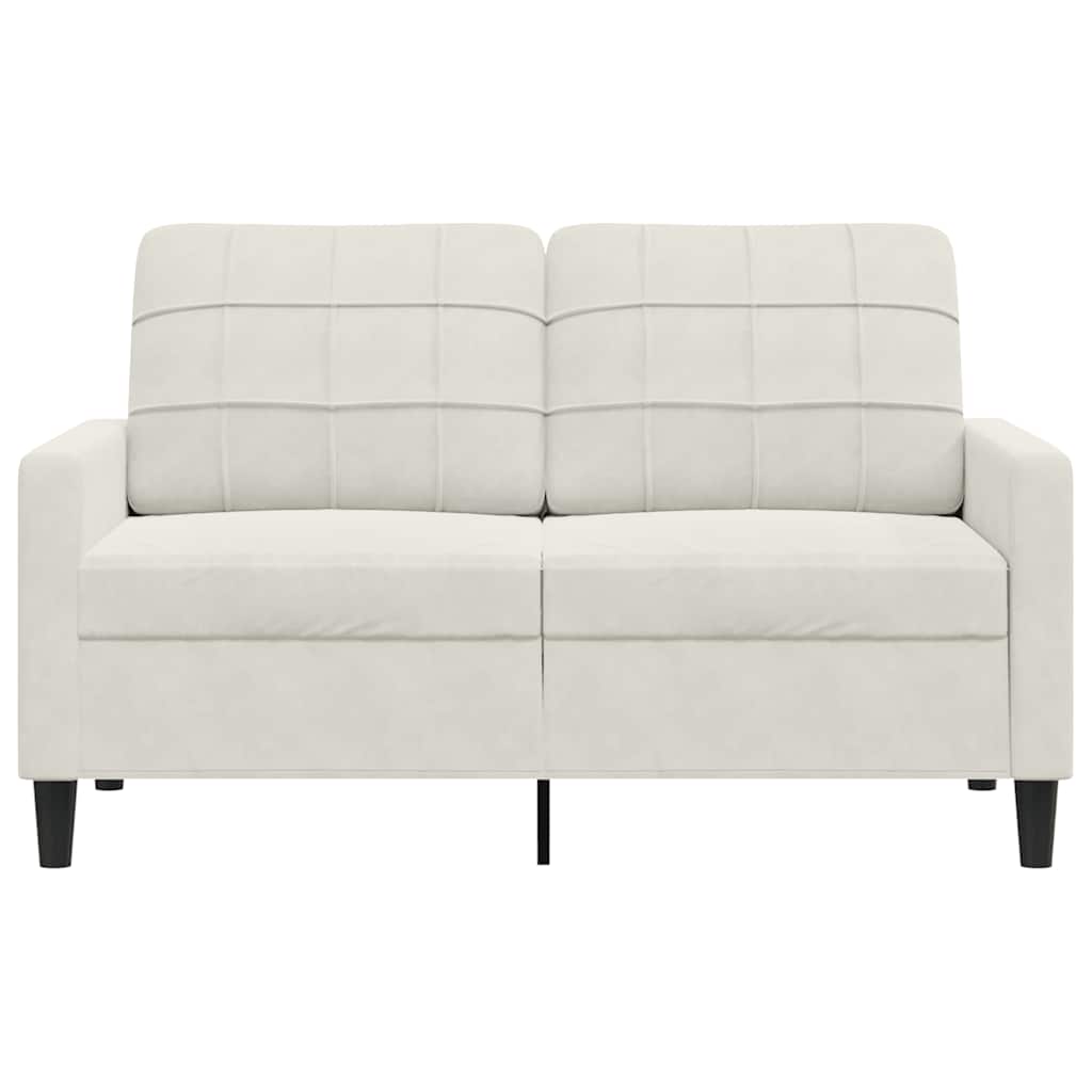 Tweezitsbank 120 cm fluweel crèmekleurig is nu te koop bij PeponiXL, paradijselijk wonen!