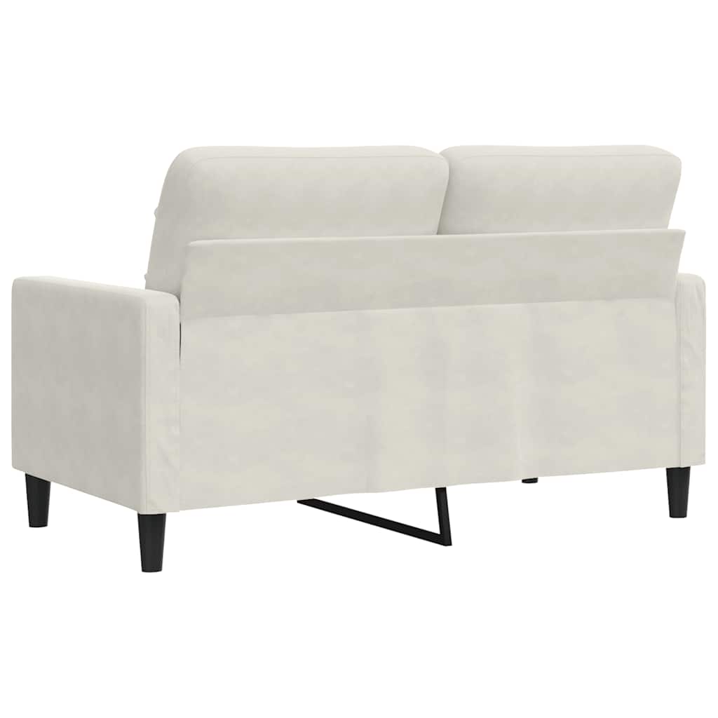 Tweezitsbank 120 cm fluweel crèmekleurig is nu te koop bij PeponiXL, paradijselijk wonen!